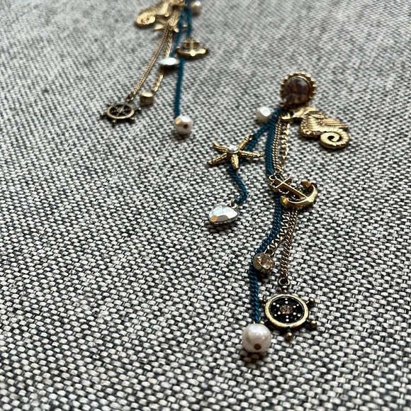 Y2K Vintage Betsey Johnson Nautical Theme Earrings Circa 2007 - Picture 10 of 17